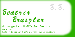 beatrix bruszler business card